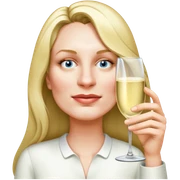 Long hair with Champagne and a headache  sticker
