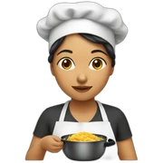 Woman cooking sticker