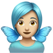 blue butterfly sticker
