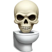 skibidi toilet skull sticker