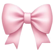 light pink bow emoji sticker