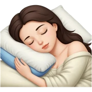 Brunette girl sleepin sticker