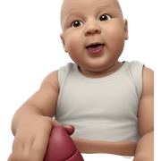 realistic male portrait with tongue sticker