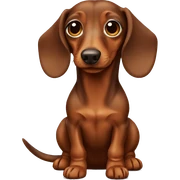 brown dachshund sticker