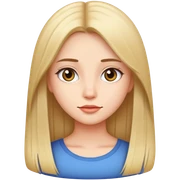Una chica con cabello liso sticker