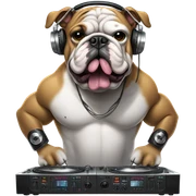 Bulldog dj sticker