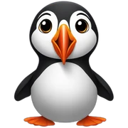 Cute puffin sticker
