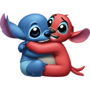 Stitch hugging Lilo sticker