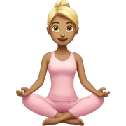 blonde yoga girl light pink clothes n sticker