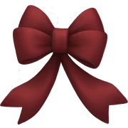 dark red bow sticker
