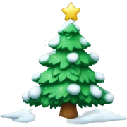 christmas tree with snow sticker