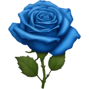 Burning blue rose sticker