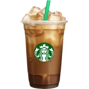 Starbuck ice coffee with ice cubes sticker