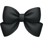 black bow sticker