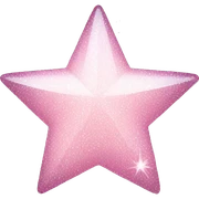 pale pink star sparkle sticker