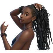 girl in ocean swimsuit sticker