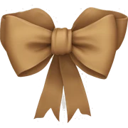 Tan bow sticker