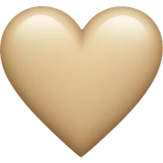 beige heart sticker