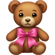 Ribbon teddy bear  sticker
