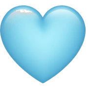 Light blue heart sticker