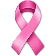 Pink breast cancer awareness ribbon sticker