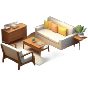 isometric-3d-cute-small-home-interior sticker