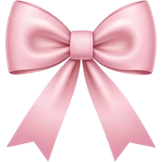 light pink ribbon bow sticker