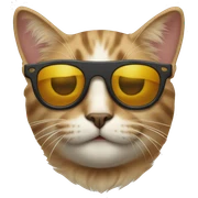 Cat with sunglasses sticker