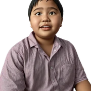 realistic portrait of a boy sticker
