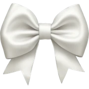 white satin bow sticker