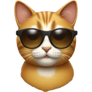 Cat with sunglasses sticker