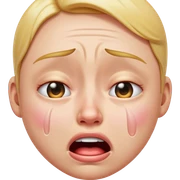 rying emoji hyper realistic  sticker