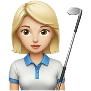 Blonde hair lady golf  sticker
