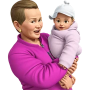 baby wearing earrings and hat sticker
