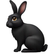Black rabbit  sticker