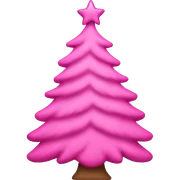pink Christmas tree  sticker