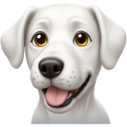 white dog sticker