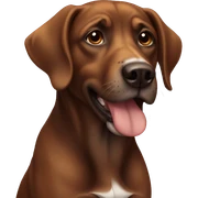 brown dog sticker