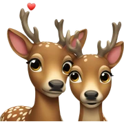 Two deers in love sticker