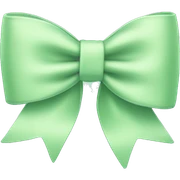 Pastel green bow sticker