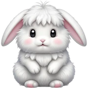 white bunny sticker