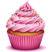 Cupcake with pink icing sticker