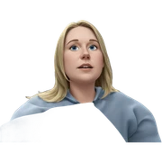 blonde girl under blue sky sticker