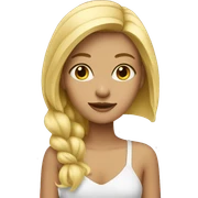 blonde girl sticker
