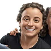 smiling boy in black shirt sticker