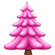 Christmas pink tree sticker