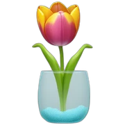 tulipas in glass sticker