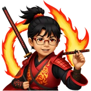 Fire-Wielding Samurai sticker