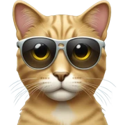Cat with sunglasses sticker