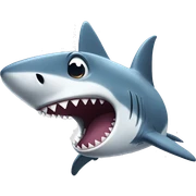 Happy shark sticker